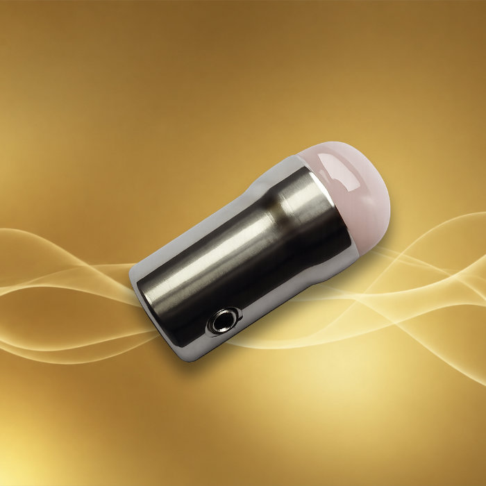 Pied diapason cristal de Quartz rose 15 mm