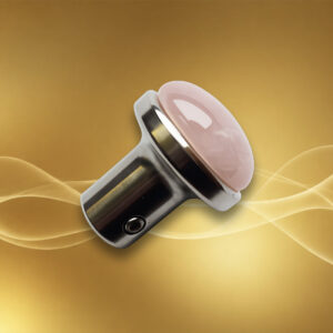 Pied diapason cristal Quartz rose 25 mm