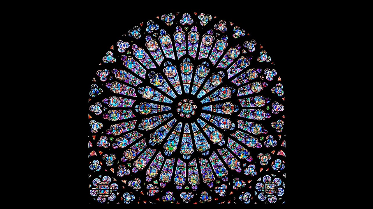 Vitrail chromobiologique, cathédrale de Paris